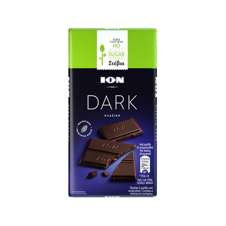 ΙΟΝ Dark Chocolate Gluten-free Sugar-free 60g