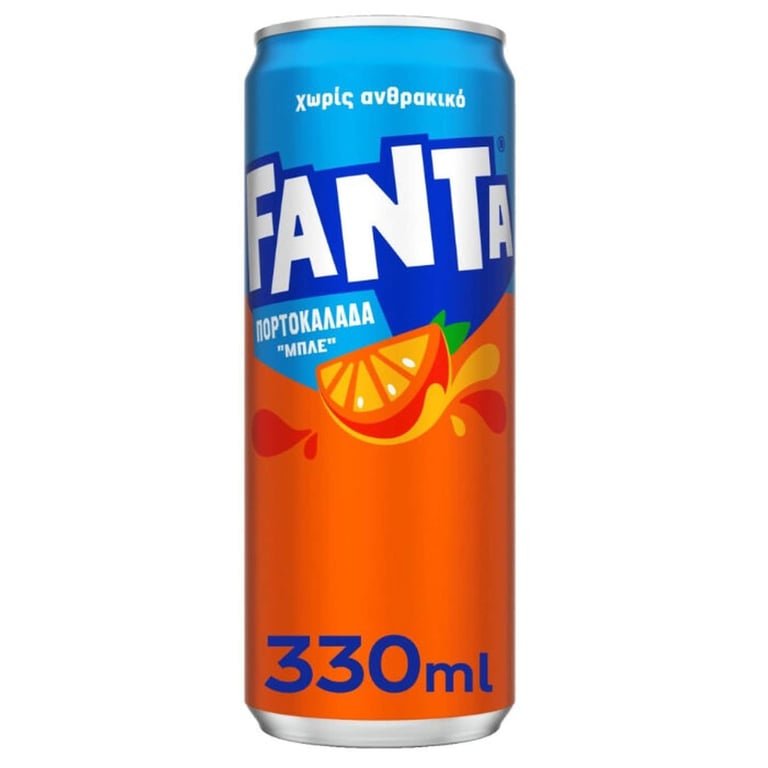 Fanta Orange Soda Blue 330ml