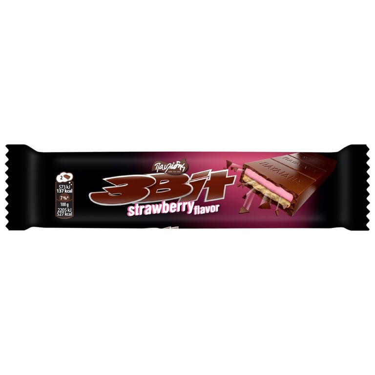 Παυλίδης 3-bit Chocolate Bar Strawberry 65g