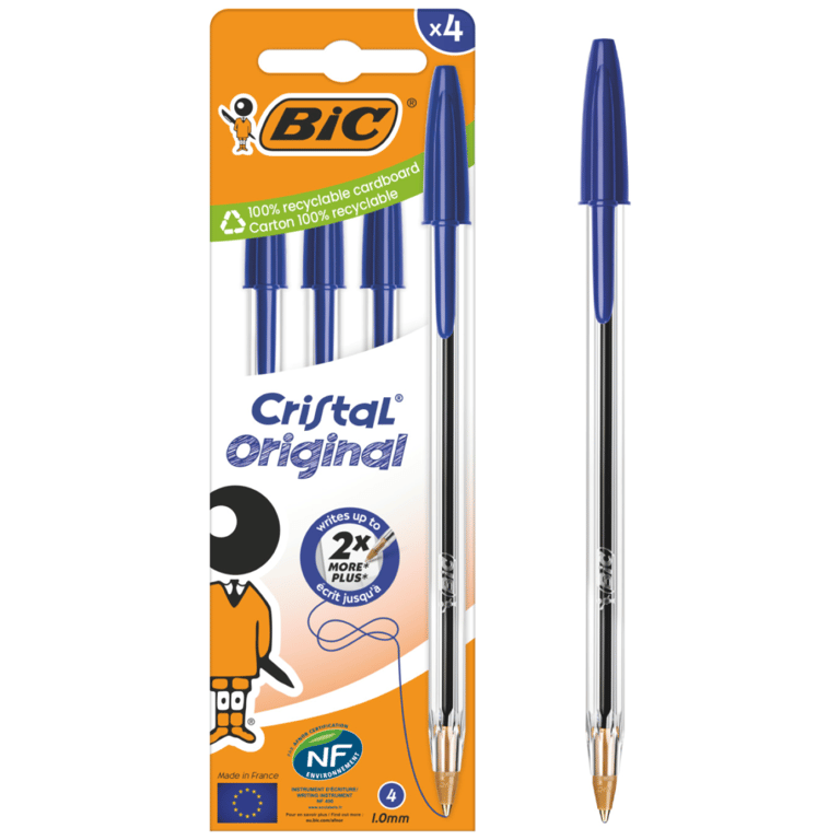 BIC Cristal Pens Mixed Colors 4pcs