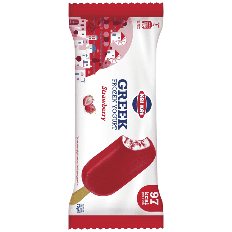 ΚΡΙ ΚΡΙ Frozen Yogurt Strawberry Ice Cream Bar 70g