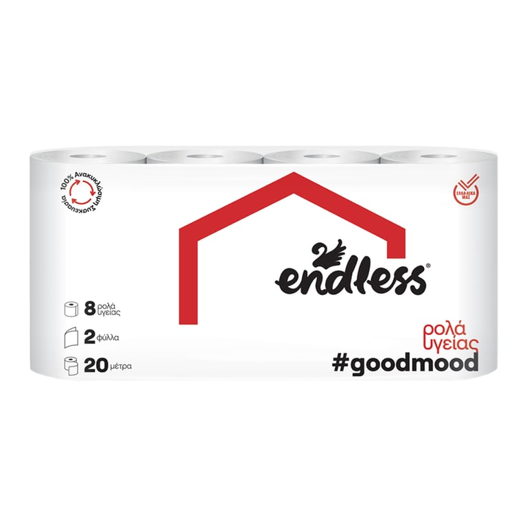 Endless Toilet Paper 2 Ply 8 Rolls
