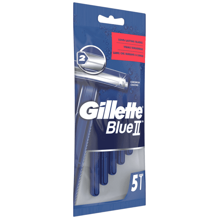Gillette Blue II Fixed Head 5 Pieces