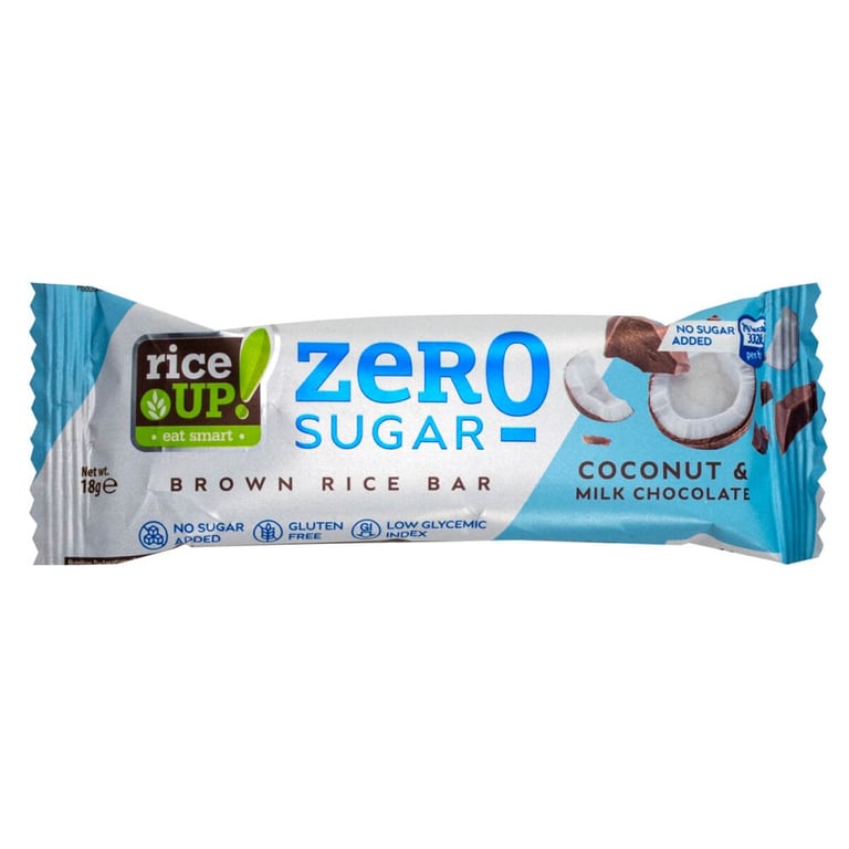 Rice UP! Gluten-free Bar Zero Sugar Coconut Chocolate 18g