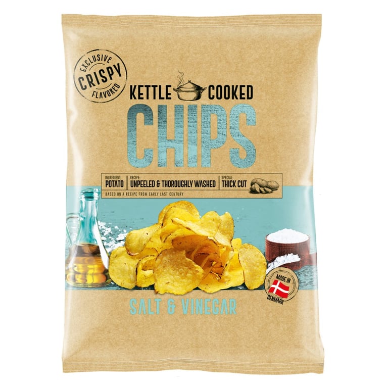 Kettle Cooked Chips Salt & Vinegar 150g