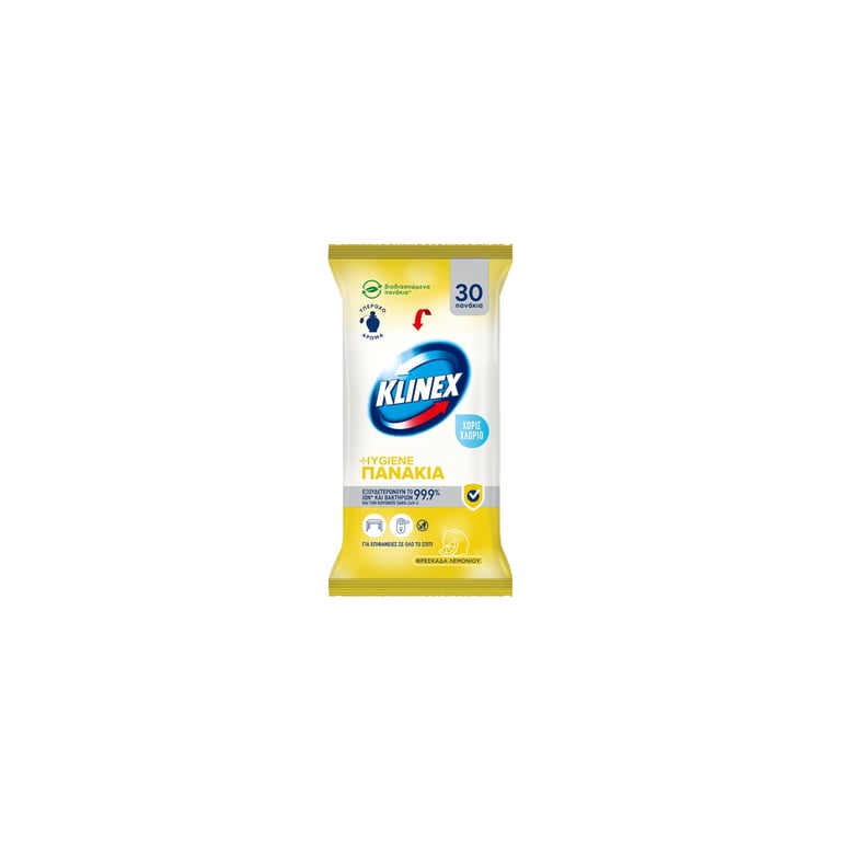 Klinex Wet Wipes Lemon Freshness 30 Pieces