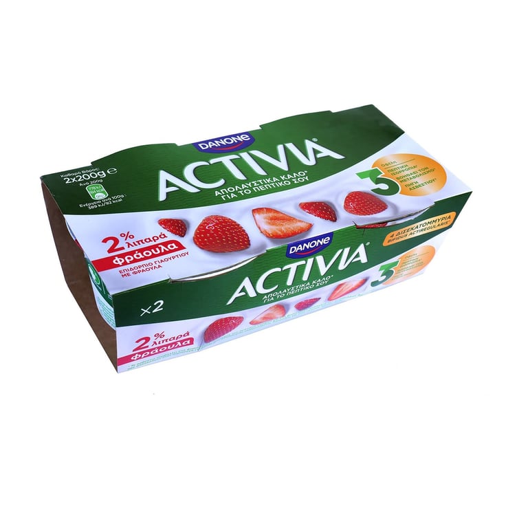 Danone Activia Yogurt Dessert Strawberry 200g x2