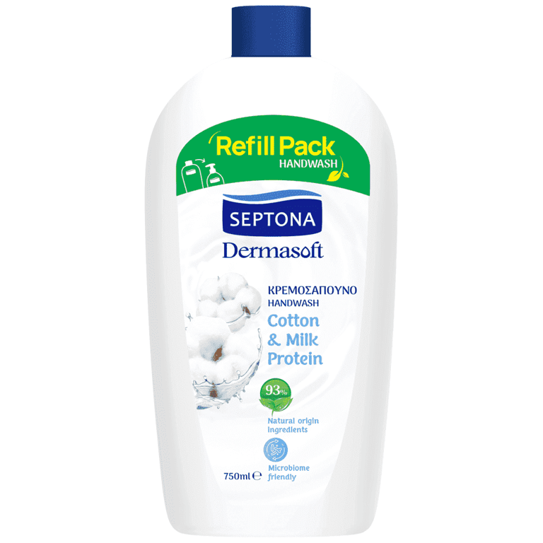 Septona Dermasoft Hand Wash Cotton & Milk Protein 400ml