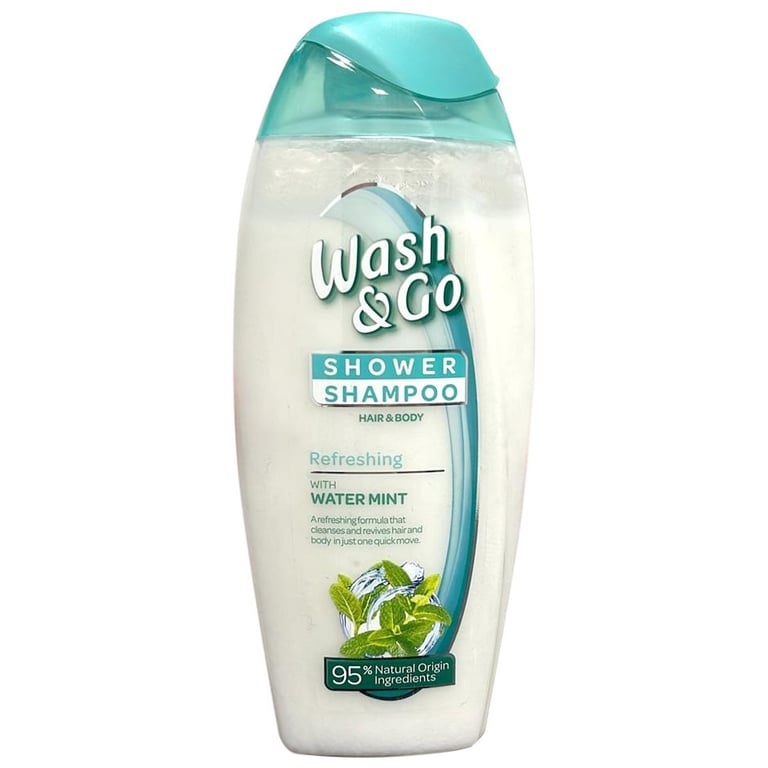 WASH&GO 2-in-1 Water Mint Shampoo 250ml