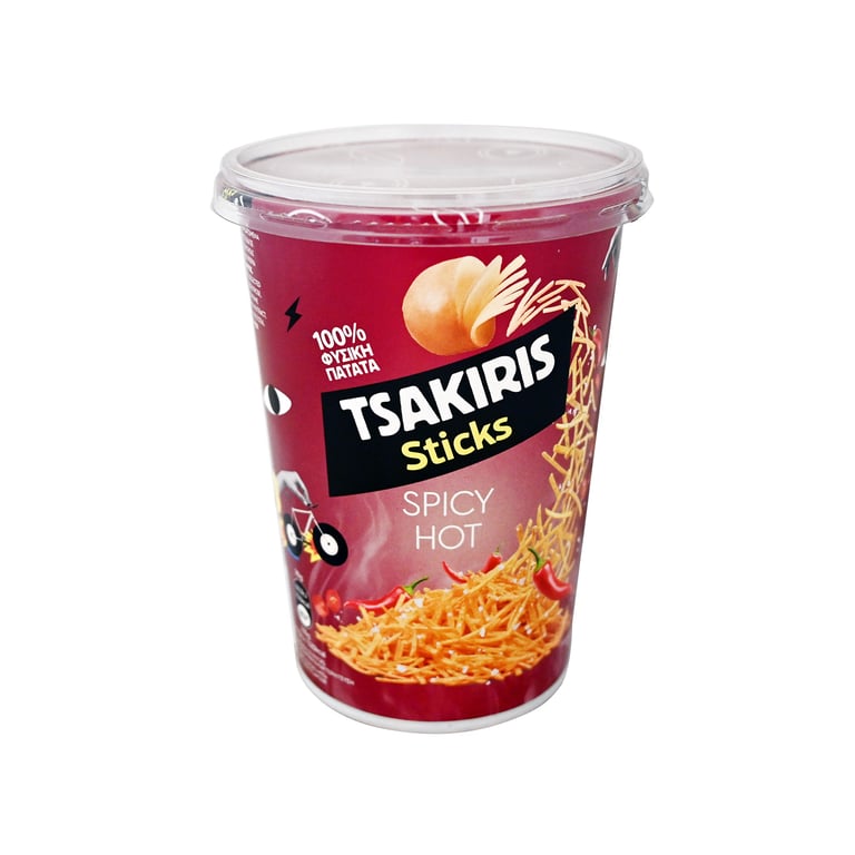 Τσακιρης Spicy Hot Sticks Cup 60g
