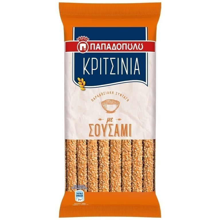 Παπαδοπούλου Sesame Breadsticks 130gr