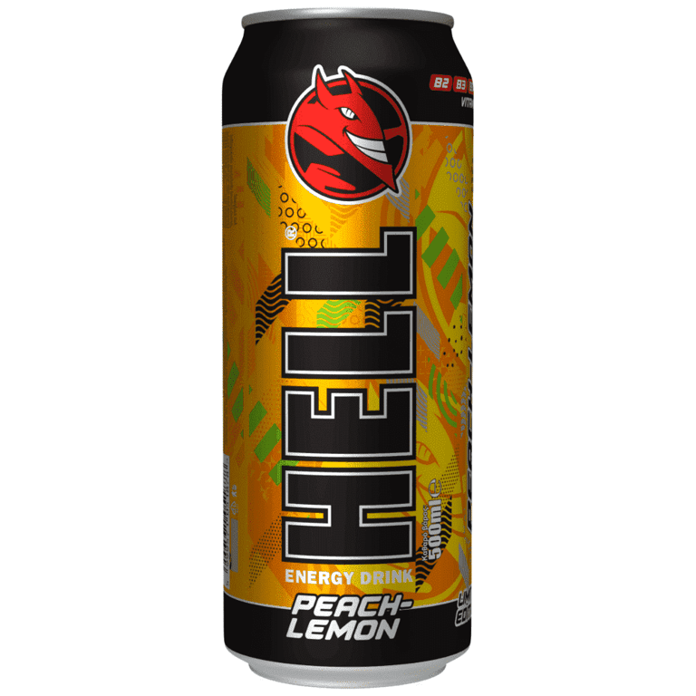 Hell Energy Drink Peach Lemon 500ml