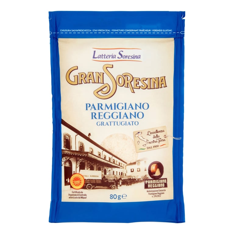 Soresina Grated Parmigiano Reggiano PDO 80g