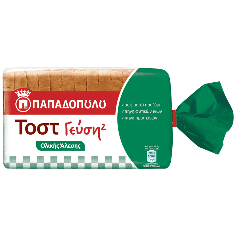 Παπαδοπούλου Taste 2 Wholemeal Bread 325gr