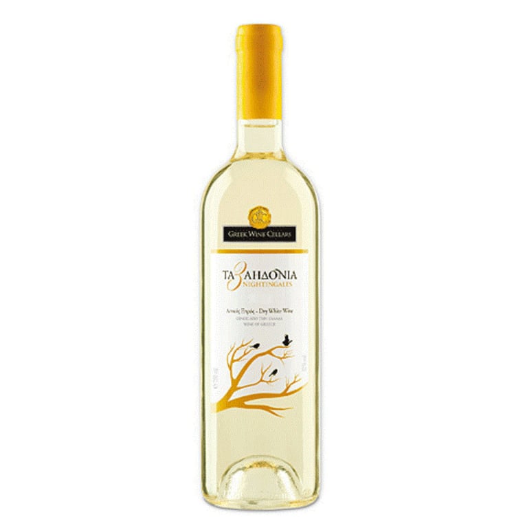 ΤΑ 3 Αηδονια Dry White Wine 750ml