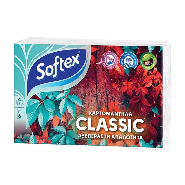 Softex Pocket Tissues 6pcs Classic 4-layer