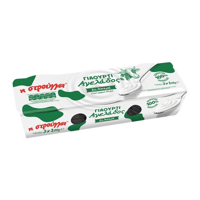 Στρούγγα Greek Strained Yogurt 2% 200gx3