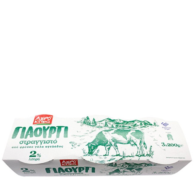 Αγροκτημα Greek Strained Yogurt 2% Fat 200g x3