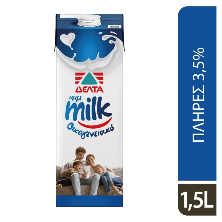 Δέλτα Mmmilk Family Milk 3.5% Fat 1.5L