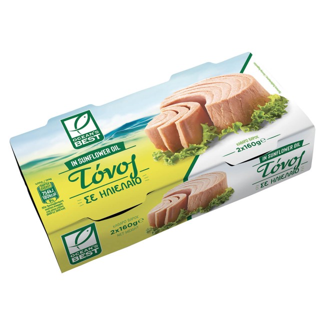 OCEAN'S Best Tuna in Sunflower Oil 104gx2