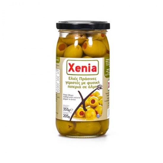 Xenia Green Olives with Pepper 205g