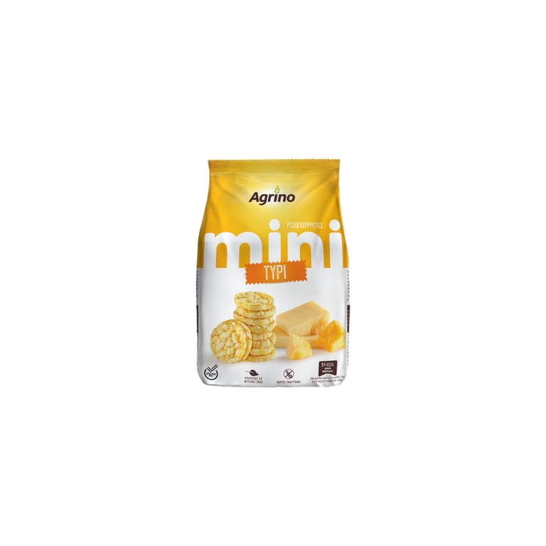 Agrino Mini Rice Cakes Cheese Gluten Free 50g