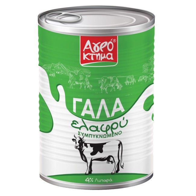 Αγρόκτημα Light Evaporated Milk 4% Fat 410g