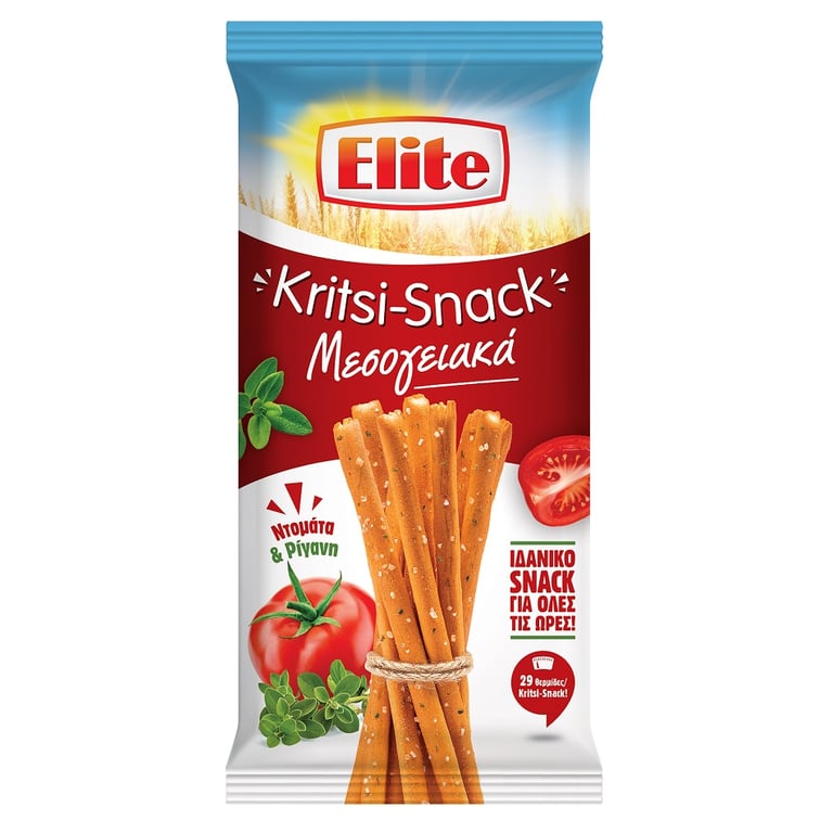 Elite Kritsi Snack Mediterranean Tomato Oregano 125g