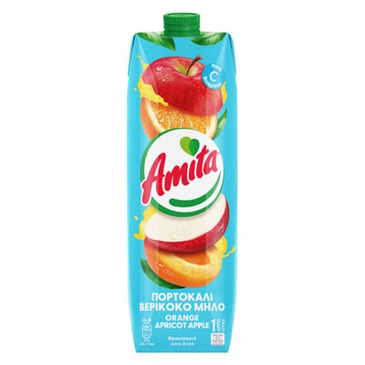Amita Fruit Drink Orange Apple Apricot 1l
