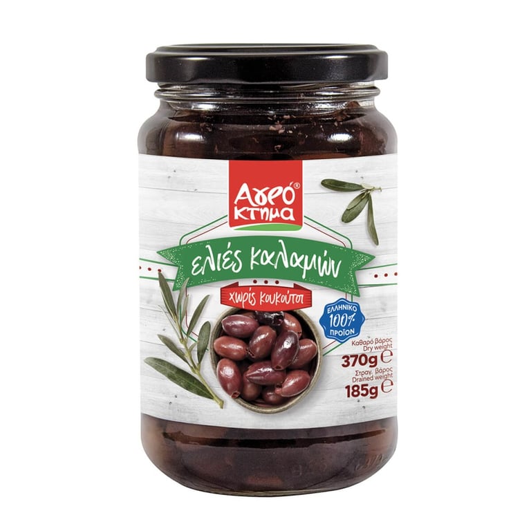 Αγροκτημα Kalamata Olives Pitted 185G