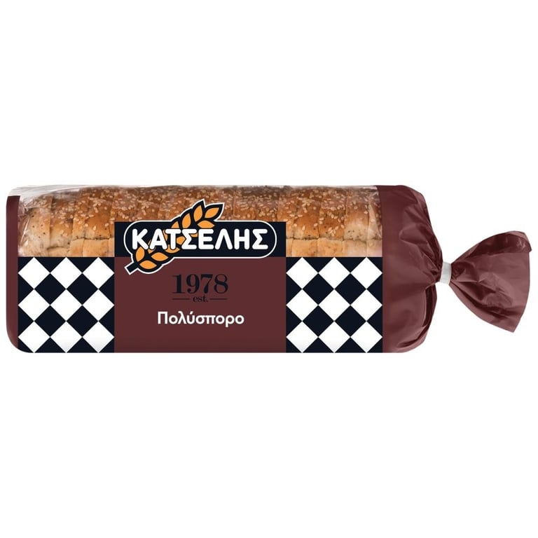 Κατσελης Traditional Multigrain Bread Normal Slices 500g