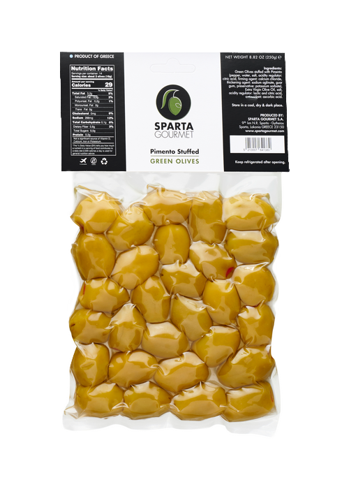 Sparta Gourmet 250G Ελιες Πρασιν ΜΕ ΠΙΜΕΝΤΟ/VACUUM