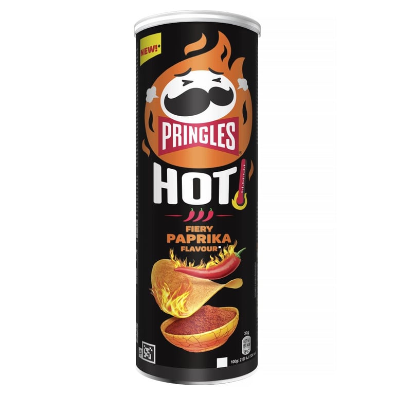 Pringles Hot Fiery Paprika Chips 165gr