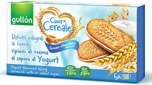 Gullón Wholemeal Cookies with Yogurt Filling Sugar-free 220g