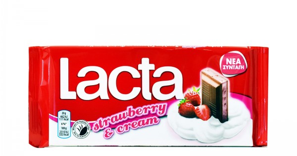 Lacta Strawberry Cream Chocolate 100g