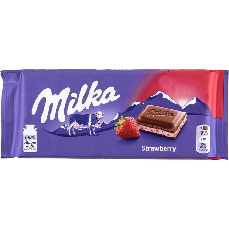 Milka Strawberry Chocolate 100g