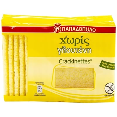 Crackinettes XΩΡ. Γλουτενη 100ΓΡ