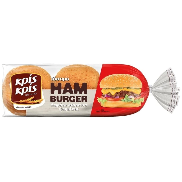 Κρις Κρις Hamburger Buns 6 Pieces 480g