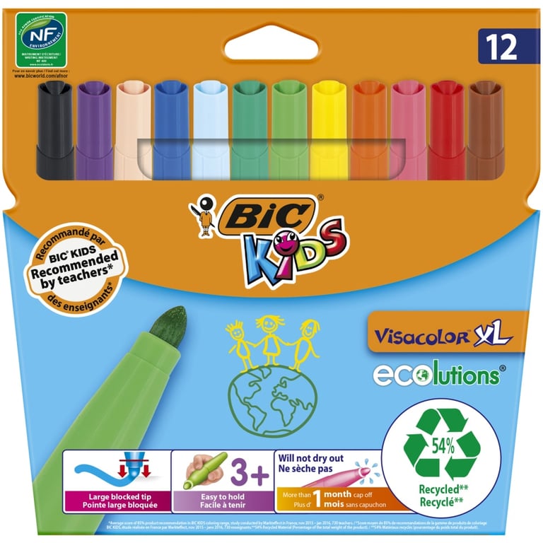 BIC Kids Coloring Markers 12pcs