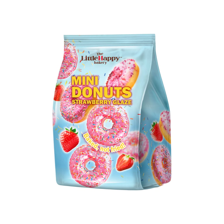 Little Happy Mini Strawberry Donuts 200g
