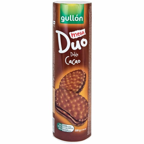 Gullón Mega Duo Chocolate Cookies with Cocoa Filling 500g