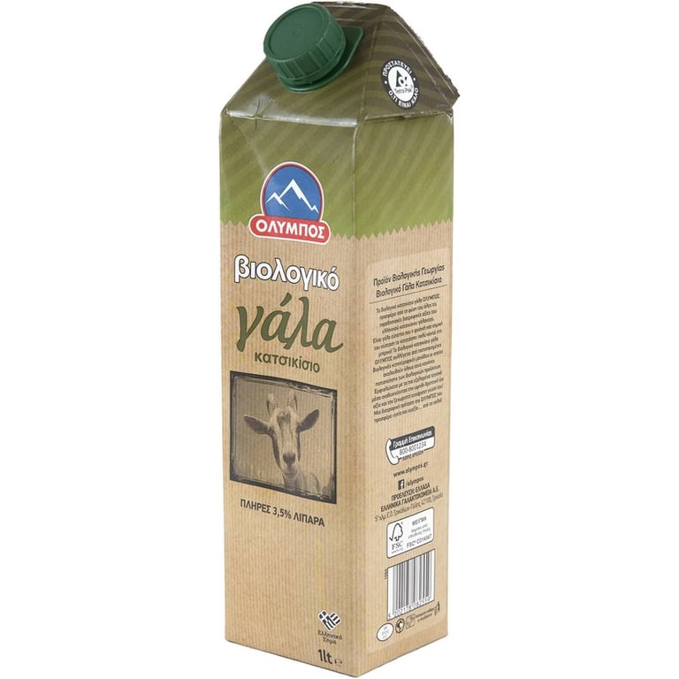 Ολυμπος Organic Goat Milk 1.7% Fat 1L