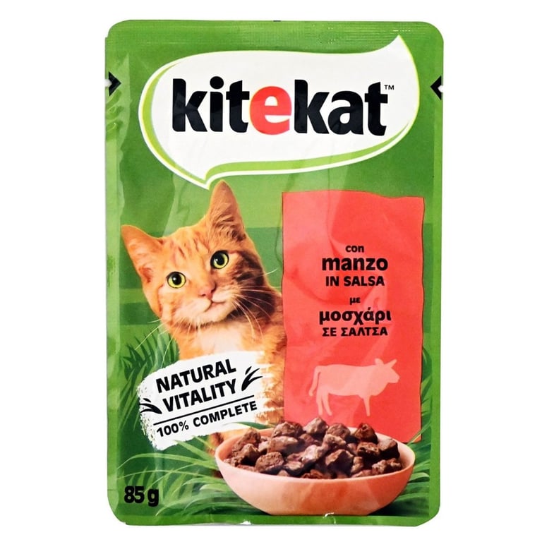 Kitekat Beef Veal in Sauce 85g
