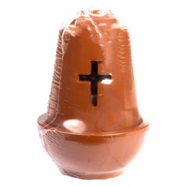 Μεταλλεξ Ceramic Bell Votive Candle Blue-brown