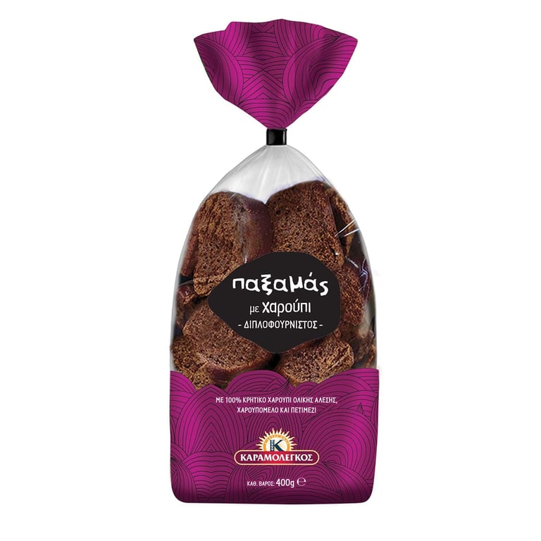 Καραμολεγκος Rusk with Carob and Grape Molasses 400g
