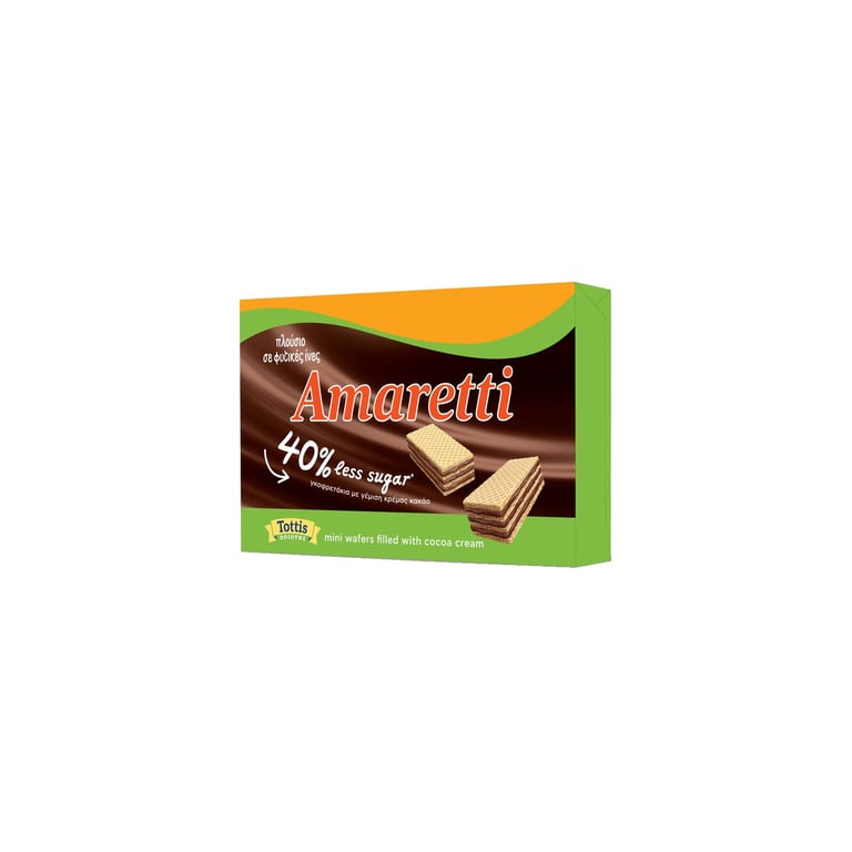 Amaretti Wafer Cookies Cocoa Less Sugar 68g
