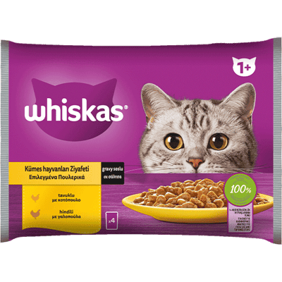 Whiskas Adult Pure Delight Poultry in Jelly 85g x4