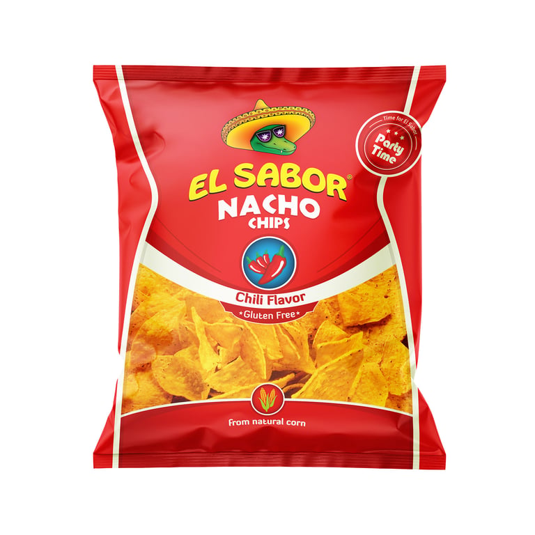El Sabor Nacho Chips Chili 225g
