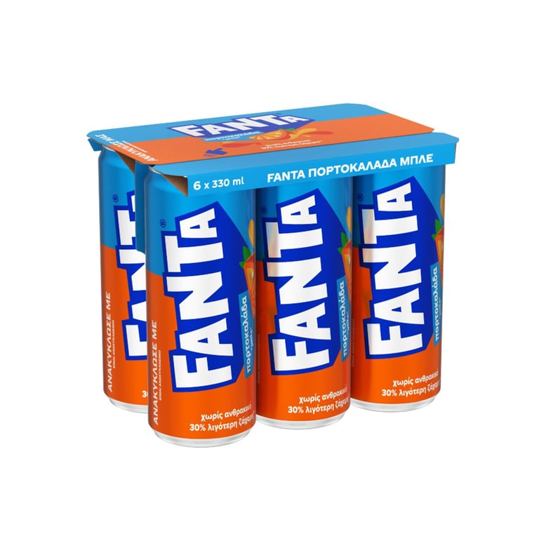 Fanta Orange Blue 330ml x6