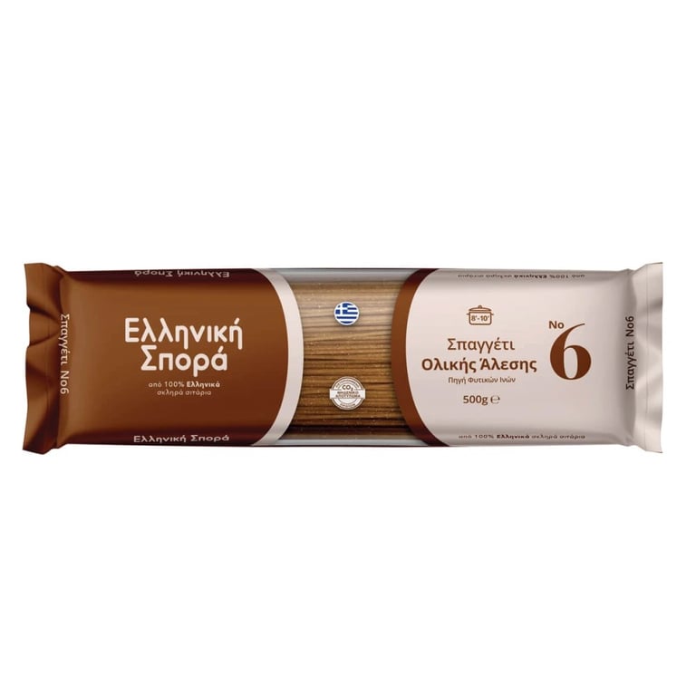 Ελληνική Σπορά Wholemeal Spaghetti No6 500g